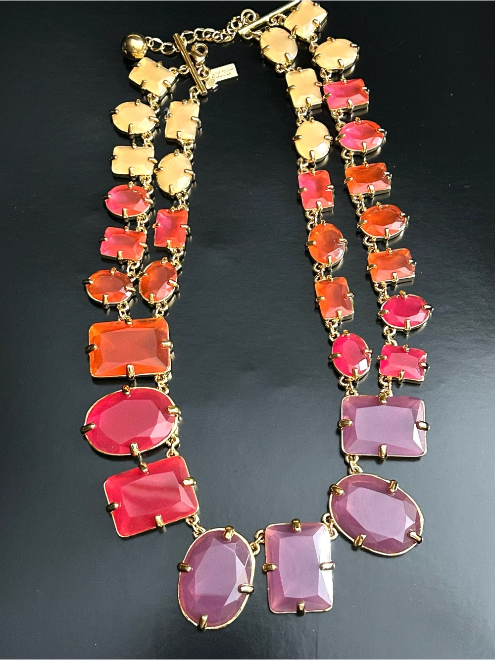 NWT Kate Spade COATED CONFETTI Statement/ Collar Necklace-Multi-color Gemstones